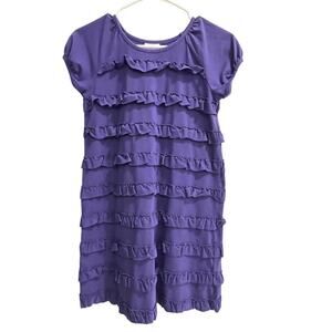 Hanna Andersson Purple Ruffle Dress Size 140 US Size 10